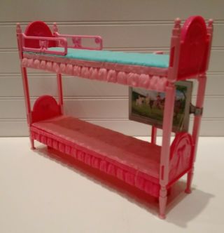 Mattel Barbie Doll House Furniture Bedroom Bunk Beds