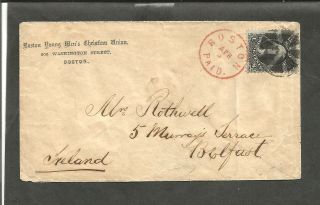 Us 69,  12 Cent Washington Apr.  3,  1869,  Boston Paid In Red To Ireland [835