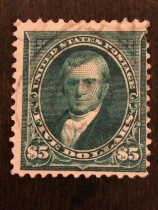 U.  S.  Stamp Scott 278 $5 Dark Green Marshall - Scv $400