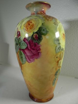 American Belleek 15 " Porcelain Vase Cac Ceramic Arts Lenox Artist Signed Dated