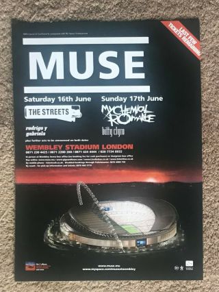 Muse - Wembley Stadium 2007 Full Page Uk Mag Ad The Streets My Chemical Romance