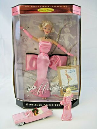Mattel Barbie As Marilyn Monroe 17451 With 2 Hallmark Keepsake Ornaments Blondes
