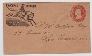 Scarce C1855 - 57 Iowa Hill Placer County Ca.  Pacific Express To San Francisco