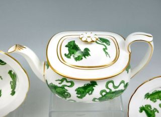 Gorgeous Wedgwood Chinese Tigers (green) Teapot,  Fine English Bone China,
