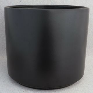 Mid Century Modern Gainey Ceramics Black Architectural Pottery Planter Pot 10¼ "