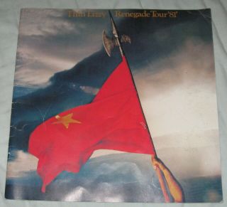 Thin Lizzy Programme & Poster 1981 Renegade Tour Book Phil Lynett