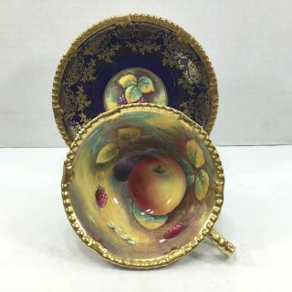 Vintage Paragon Teacup and Saucer Golden Harvest Artist Signed 2