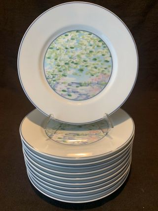 A Raynaud Ceralene Limoges Impressions Salad Plates 7 5/8 " D Set Of 11
