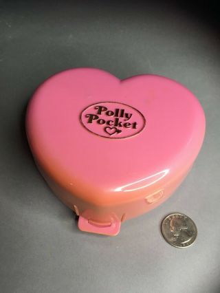 Vintage 1992 Bluebird Polly Pocket Pink Heart Starlight Castle,  DOLL LIGHTS WORK 3