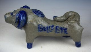 Billy Ray Hussey Indigenous Southern Folk Art Potter Bullseye Bull - Salt Glaze