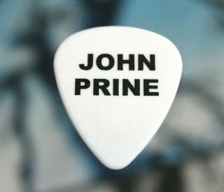 John Prine // Authentic Signature Guitar Pick // Oh Boy Records White/black