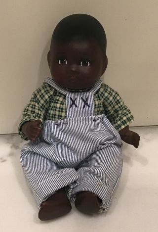 Antique Black Americana Bisque Jointed Porcelain Doll.  5 1/2” Tall