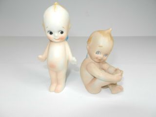 Vintage Cute Cupie Kewpie Sitting Standing Doll Figurine Porcelain Bisque