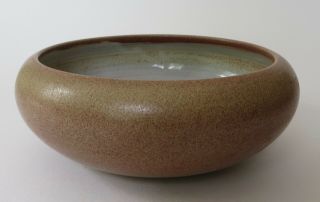 Marblehead Pottery Arts & Crafts Low Brown Bowl