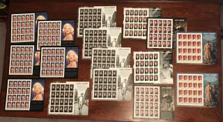 $103 Us Postage,  Full Sheets,  Mnh,  Legends Of Hollywood