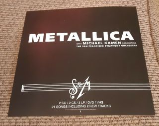 Metallica S&m Promo Kamen San Francisco Symphony Flat Promo Poster 12x12 N/mint