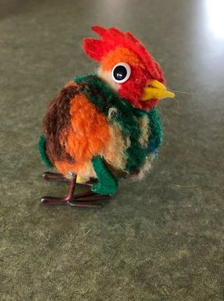 Woolie Steif Rooster,  Tag On.  Vintage,  1960s,  About 2 Inches