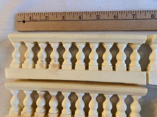 Dollhouse formal courtyard resin fixtures statue planters arch stone walls 3