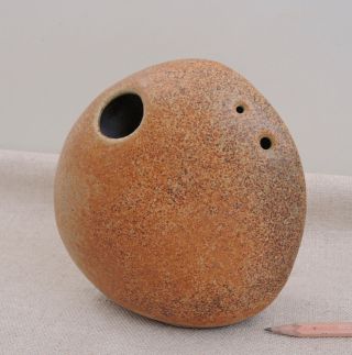 Tom McMillin Rock Vase Studio Pottery Weed Pot Signed California Ceramic MCM Vtg 5
