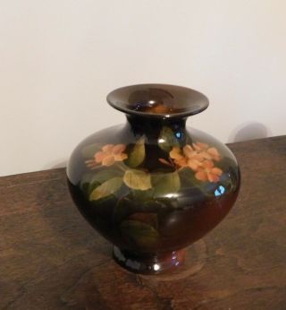 Rookwood Vase 498d - Standard Glaze Flowers - Artist Signed Elizabeth N.  Lincoln