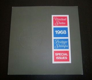 1968 Usps Special Issues Year Set W/ Folder Htf Type Ii 0 - 369 - 245 Hi Cv