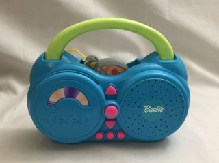 Barbie Take Along Tunes Jeep Power Wheels Radio Cd Player Boombox 6 Cds