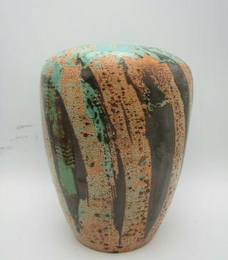 Vintage North Dakota School Of Mines Art Pottery Arts & Crafts Style 8 Vase
