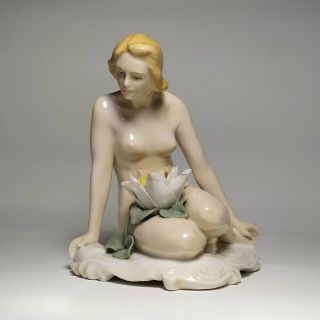 Karl Ens Volkstedt - Nude Woman with Water Lily 2