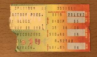 1981 The Moody Blues Philadelphia Concert Ticket Stub Long Distance Voyager Tour