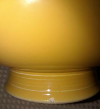 Vintage Fiesta Ware Yellow Covered Onion Soup Bowl 5