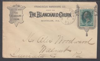 Us Sc 158 On C.  1875 Stamp Collar Hardware Advertising Cover