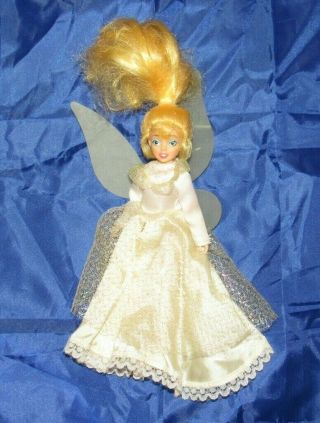 Vintage 1993 Thumbelina Wedding Dress 7 " Toy Fairy Doll Figure By Don Bluth