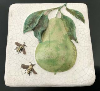 Newcomb College Art Pottery Early Glazed Tile 5”