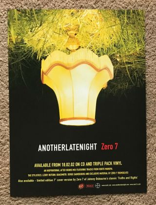 Zero 7 - Another Late Night 2002 Full Page Uk Mag Ad