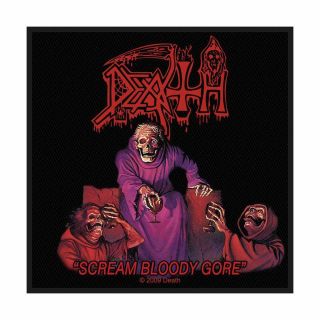 Official Licensed - Death - Scream Bloody Gore Sew - On Patch Death Metal