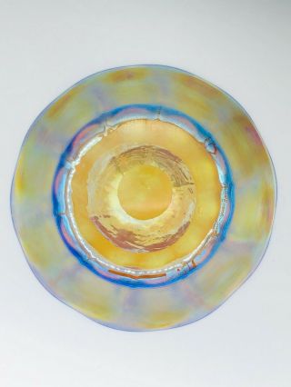 Signed L.  C.  Tiffany Favrile Iridescent Art Glass Bowl c.  1900 registry number 5 5