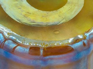 Signed L.  C.  Tiffany Favrile Iridescent Art Glass Bowl c.  1900 registry number 5 6
