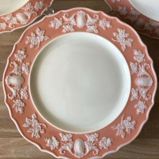 Lovely Set Of 5 Lenox Apple Blossom Coral Special Edition Dinner Plates