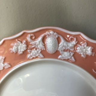 Lovely Set of 5 Lenox Apple Blossom Coral Special Edition Dinner Plates 2