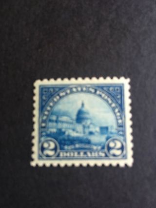 Us Stamp Scott 572 Series Of 1922 - 1925 U.  S.  Capitol $2.  00 Deep Blue Mnh Og
