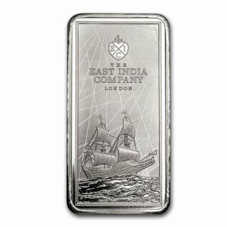 2021 250 Gram Silver £10 East India Company Ship Coin Bar - Sku 225100