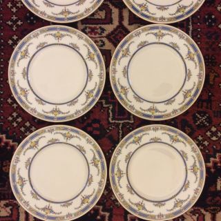 Set 12 Antq Minton England Princess Hand Painted & Jeweled Dinner Plates 10 