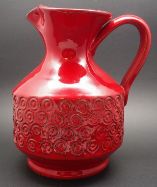 MID CENTURY MODERN RAYMOR ALDO LONDI BITOSSI Italy Red pottery pitcher 2