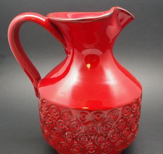 MID CENTURY MODERN RAYMOR ALDO LONDI BITOSSI Italy Red pottery pitcher 3