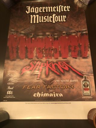 Slipknot Concert Poster 2004 Fear Factory Paul Gray