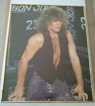 Rare Young Vintage 1986 Jon Bon Jovi Music Poster 16 X 20 "