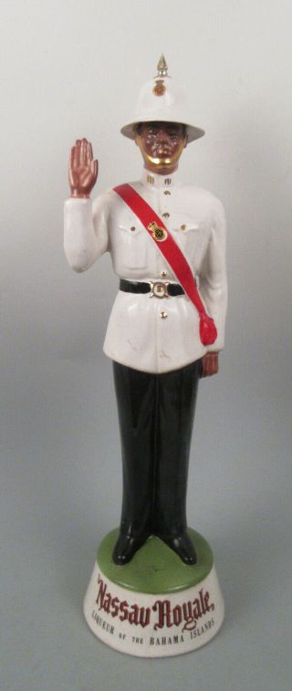 Nassau Royale Liqueur Decanter Bahamas Police Officer 18.  75 " Italy Pottery