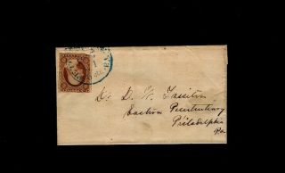 Petersburg 1853/56 W/scott 11 To Dr.  D.  W.  Fassiton Eastern State Penitentiary