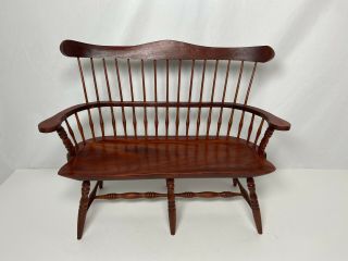 Windsor Style Wooden Doll Bear Bench Furniture - 16 - 3/4 "