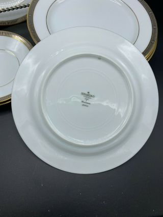 Bernardaud Madison Platine Platinum Salad Plate Set of 9 Plus 2 saucers EUC 5